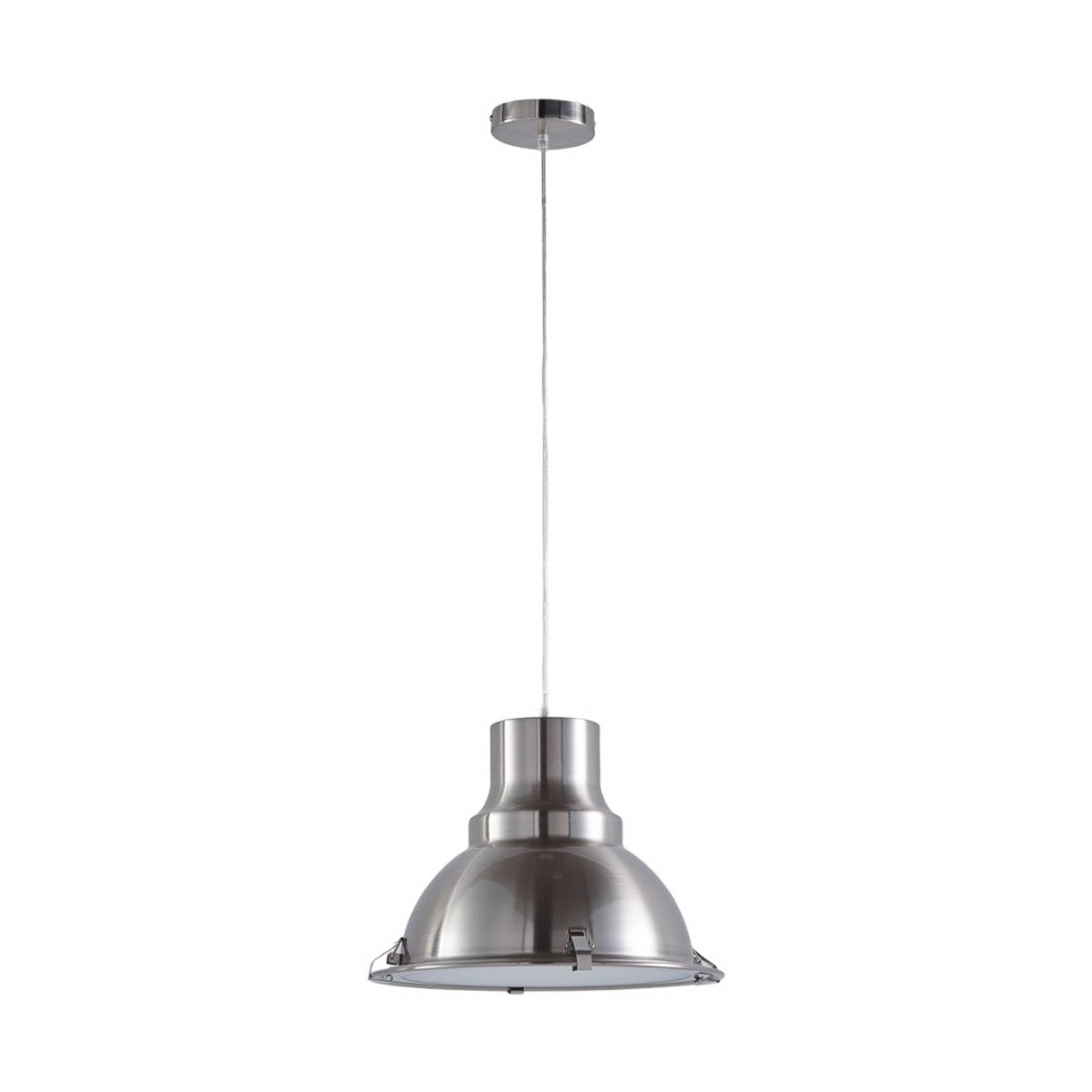 Lindby lámpara colgante en níquel satinado, luminaria suspendida | e27, diseño industrial para cocina, sala de estar, salón, pasillo, comedor