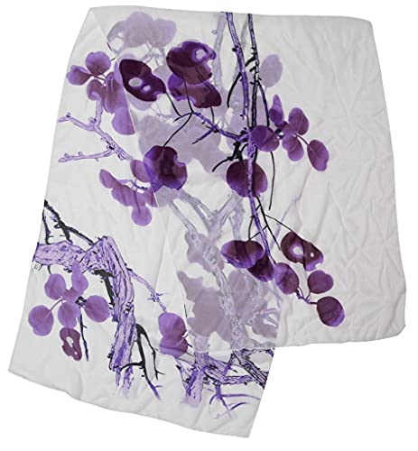 Gofinee YMS235 Women Chiffon Long Neck Scarf Head Hair Wrap Soft Lightweight Grape thumb #4