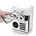 Musical ATM Savings Piggy Money Bank Machine with Code Lock for Kids,Mini Electronic Panada Coin Box with Voice Prompt and Password Login