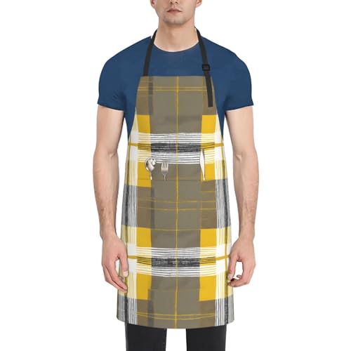 Tablier imperméable avec poches - Protection réglable en tissu Oxford pour la cuisine et les travaux manuels - Design approuvé par les chefs pour adultes