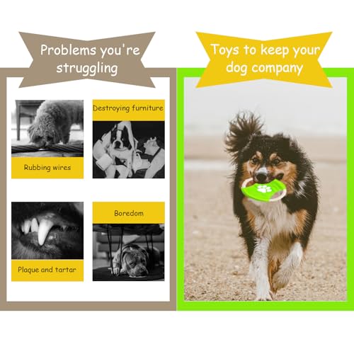 ESYFOR Frisbee Hund, 4 Stück Hundefrisbee Natürliches Baumwolle Hunde Frisbee Helles Interessant Hundespielzeug Frisbee für Hundetraining,Werfen,Fangen und Spielen
