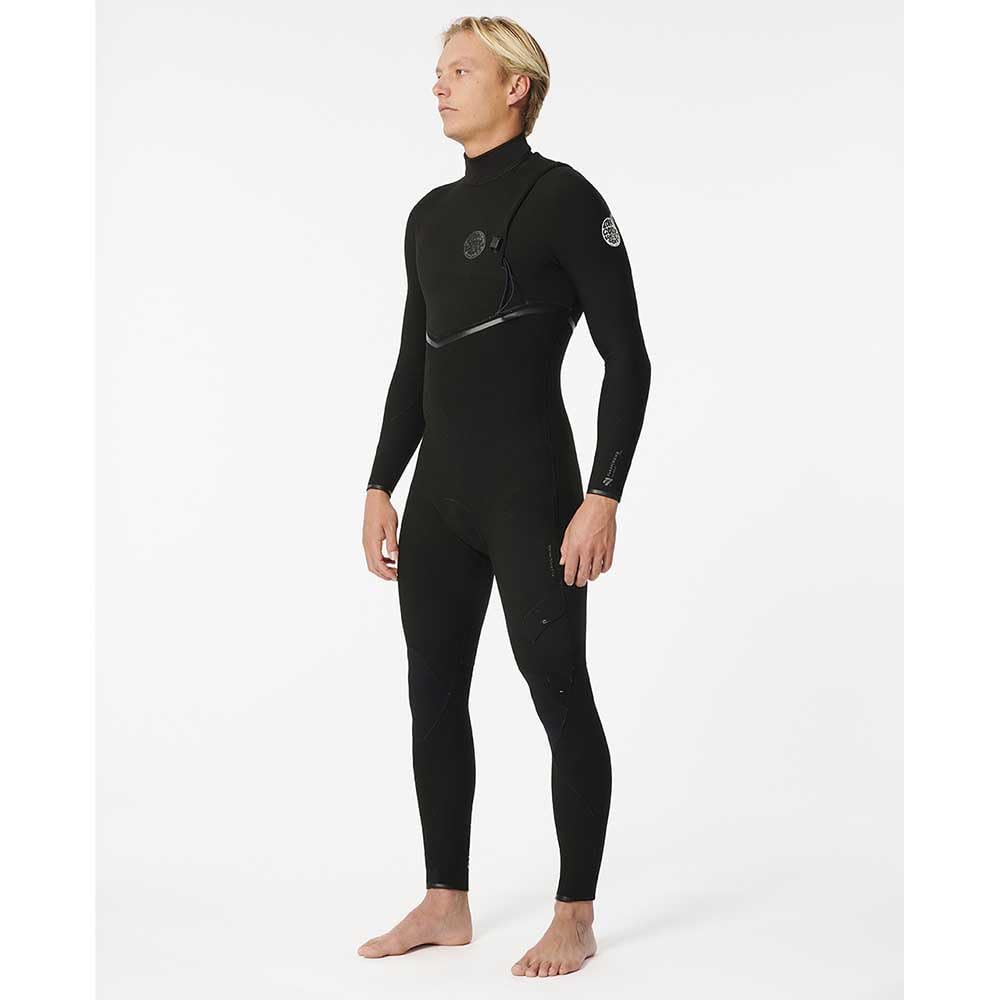 Rip Curl Mens Flashbomb 4/3mm GBS Zip Free Wetsuit 14NMFS - Black Rip Curl Mens Size - MS