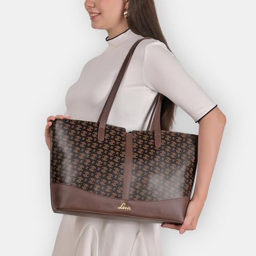 Image of Lavie Women's Mono LL Samara Tote Bag for Women | Tote Handbag for Work | Ladies purse | Stylish Shoulder Bag | Gift for Women