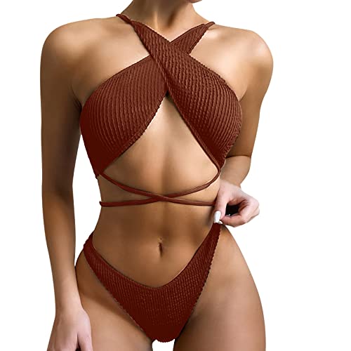 Bikini pour femme confortable et ajustable taille M pour la plage