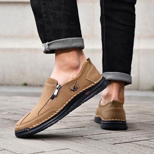 Mens Loafers Casual Slip on Shoes Business Lightweight Refreshing Classic Slippers Walking Outdoor3