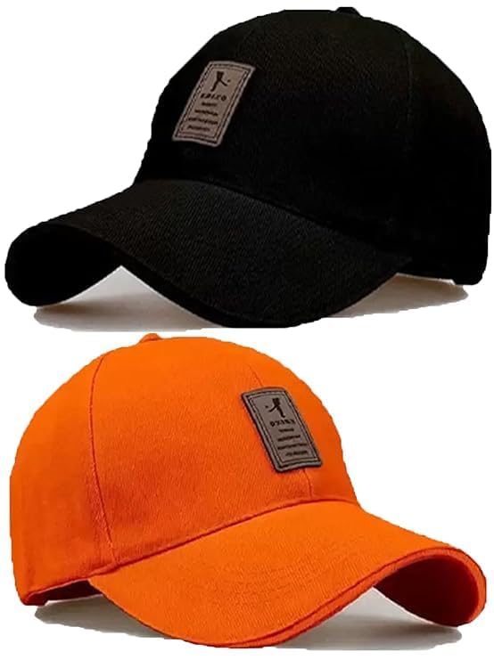 Image of rytoria Combo 3 Pcs Cap for Men and Women Unisex Cotton Caps Adjustable Strap Free Size Summer Sports Cricket Gym Dance