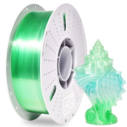 Image of PINBALL Transparent PETG 3D Printer Filament 1.75mm ±0.02mm, Multicolor Clear Rainbow Filament, Translucent PETG Filament, 1KG /2.2lbs