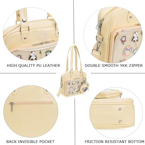 Ita Bag Crossbody Handbags Kawaii Shoulder Purse Square Backpack with Insert Anime Pins Display