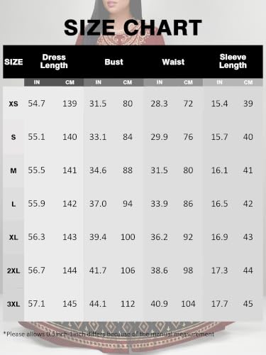Image of Plus Size Maxi Dress for Women V Neck 3 /4 Sleeve Wrap Dress