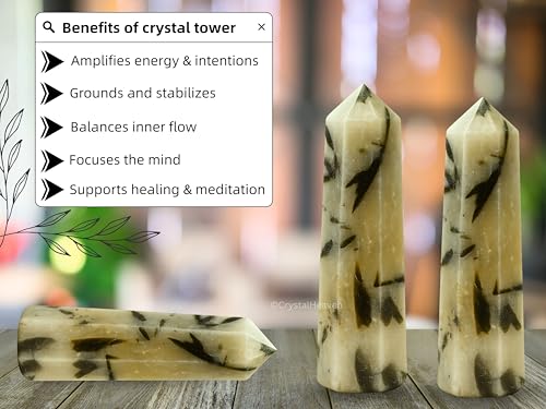 Image of Crystal Heaven Certified Green Tourmaline In Quartz Tower Obelisk Point For Chakra, Healing And Balancing - Aaa Grade Original Certified Gemstone Agate For Reiki Meditation Yoga Spiritual (2-3 Inches)