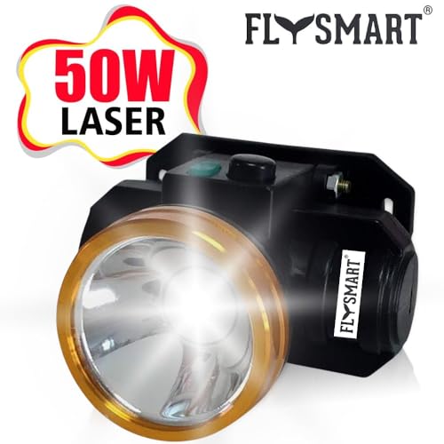 Image of Flysmart 2 In 1 Adjustable Ultra Bright Waterproof Rechargeable LED Headlamp Headlight Head Torch - 8 Hours Of Continuous Light Spotlight For Cycling Camping Caving Hiking Hunting And Trekking