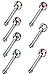 VAMA FASHIONS Multicolor Silver stone nose ring pin hoop with piercing tiny stud 2 mm :- 120 PCS
