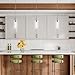 Esfos Pendant Ceiling Light Fixture, LED Kitchen Lighting Crystal Pendant Lights Kitchen Island, 1-Light Integrated Kitchen Hanging Light Fixture Modern Island Light with Bubble Glass Three Pack