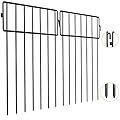 Adavin Black Animal Barrier Fence-10 Pack 12 in(L) X12 in(H) No Dig Garden Decorative Fence 1.5" Gap Rustproof Metal Dig Deterrent Panel Border for Dog Rabbits Ground Stakes Outdoor Patio,Total 10 Ft