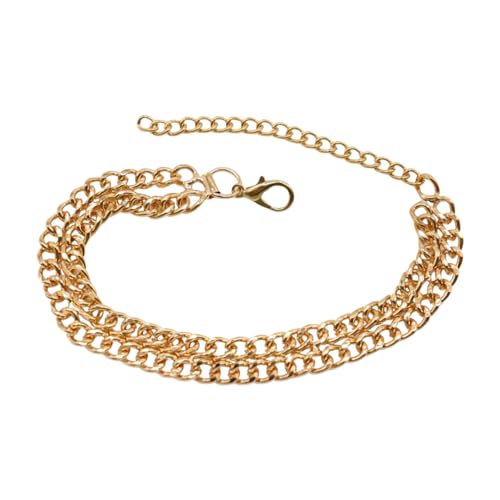 Women Gold Metal Boot Chain Bracelet Shoe Anklet Double Strands Charm Classy Fashion Jewelry z034