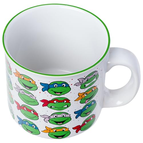 Tazón cerámico Silver Buffalo TMNT 20oz multipatrón miniatura 4