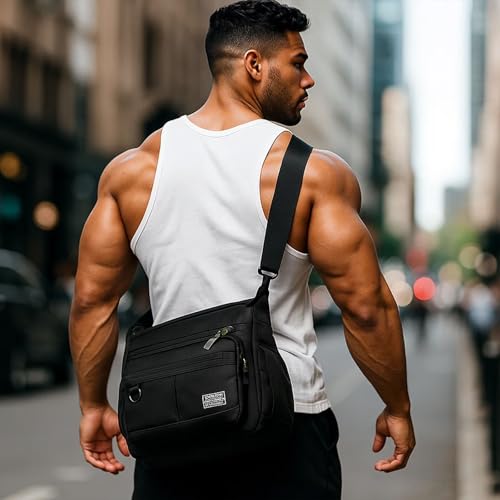 Bolso cruzado para mujer y hombre con múltiples bolsillos miniatura 2
