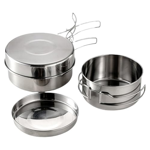 Kit de cuisine camping portable SOIMISS en acier inoxydable pour simplifier vos repas