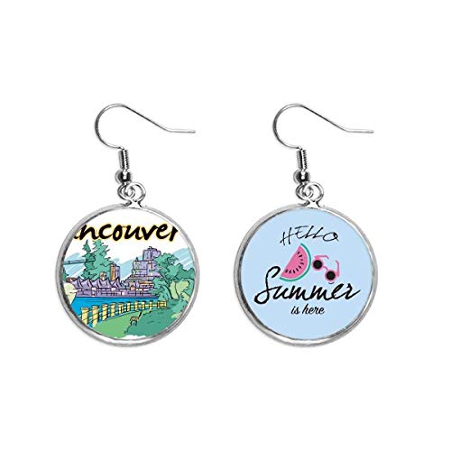 Pendientes de sandía recuerdo de Vancouver para regalar en temporada de verano