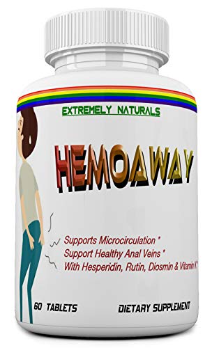 EXTREMELY NATURALS HEMOAWAY Natural Hemorrhoid Vitamins.