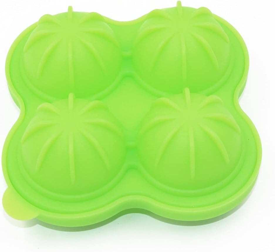 4-Cavity Silicone Ball Cocktail Whiskey for Ice Cube Tray Ice Kitchen Tool Bar Accessories (Blue) (Green)