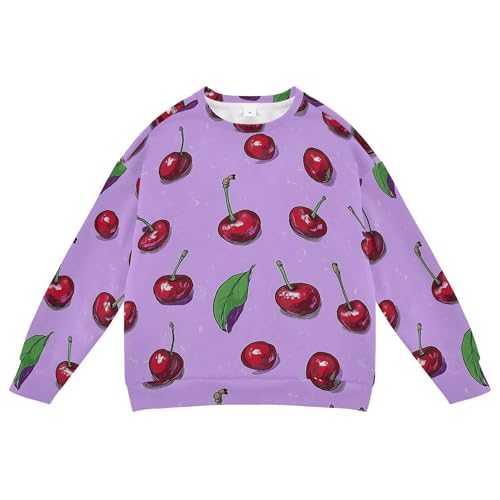 JUNZAN Art Surinam Cherry Fruit Purple Kids Girls Hoodie Sweatshirt Long Sleeve Kids Hoodies Boys Camping 4T