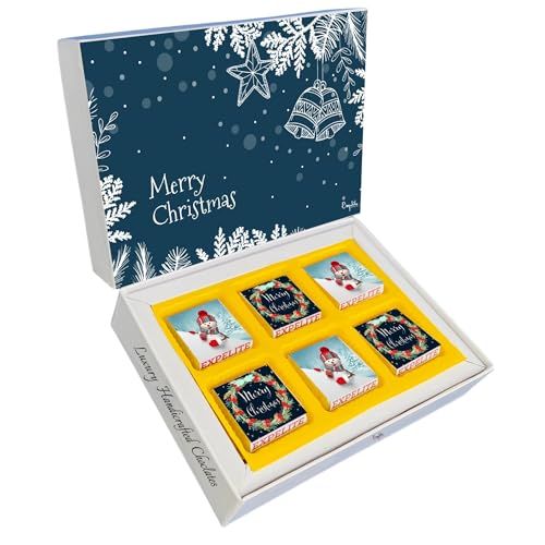Image of Expelite Merry Christmas and Happy New Year Chocolate Gift Box - 6pc Merry Christmas and Happy New Year Gift For Girlfriend, Boyfriend