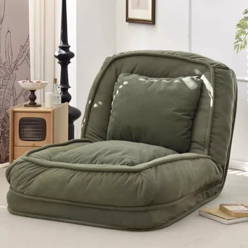 Sofá cama plegable, sofá convertible con almohada, 5 posiciones ajustables para sala de estar, dormitorio, oficina, diseño tapizado