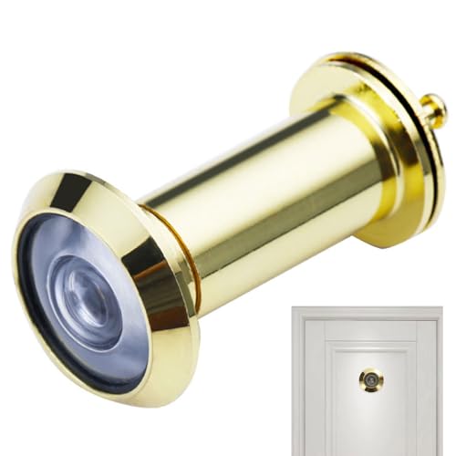 Mirilla para puerte,Visor para Puertas Interiores y Exteriores,Mirilla con Lente Súper Angular para Puertas,Instalado en una puerta de 40-65 mm de espesor,Para hoteles de oficinas familiares
