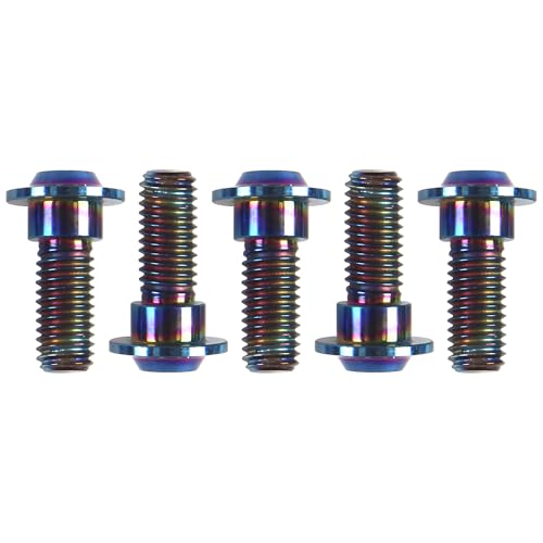Arashi Rear Brake Disc Rotor Mounting Bolts for Yamaha YZF R1 2004-2021, R6 03-19, MT-10 FZ-10 ABS 2016-2020 Titanium Tapered Torx Screws M8x22 Blue 5 Pcs