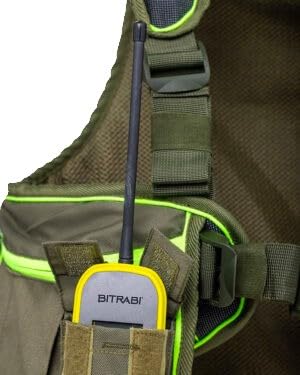 Zaino trisacca Gilet da Caccia Trio PRO, Fuzione Gilet, Zaino e Trisacca, Tasche Capienti e Multifunzionali, Verde e Giallo Fluo