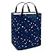 Kosz na pranie, składany, duży kosz na ubrania, wodoodporny, z gwiazdkowym niebieskim ciemnym