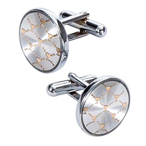 Coffret boutons de manchette floraux et tie bar argenté idée cadeau idéal homme