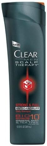 Clear MEN Scalp Therapy Anti-dandruff Strong and Full Daily Shampoo, 12.9 Oz. (3 Pack)