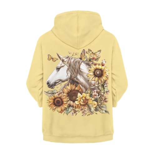 Back Pattern Design Boys Girls Zip Up Hoodies Long Sleeve Sweatshirt with Pockets