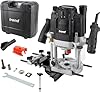 Trend T8 Dual-Mode 3-1/4 HP Plunge Router with 1/2 Inch Collet, Variable Speed, Router Table Compatible with Precision Centering System, Includes 1/2 Inch Straight Bit, U*T8EK/A