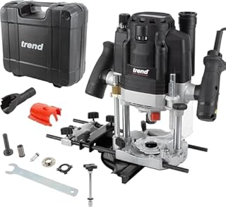 Trend T8 Dual-Mode 3-1/4 HP Plunge Router with 1/2 Inch Collet, Variable Speed, Router Table Compatible with Precision Centering System, Includes 1/2 Inch Straight Bit, U*T8EK/A