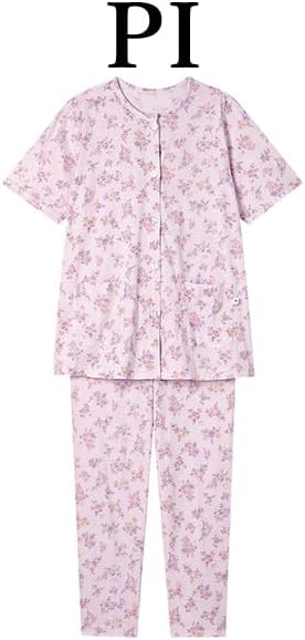 [ワコール] CDT146 リラックス＆スリープ グランダー パジャマ ルームウェア 綿100% 5分袖 長ズボン 10分丈 前開き