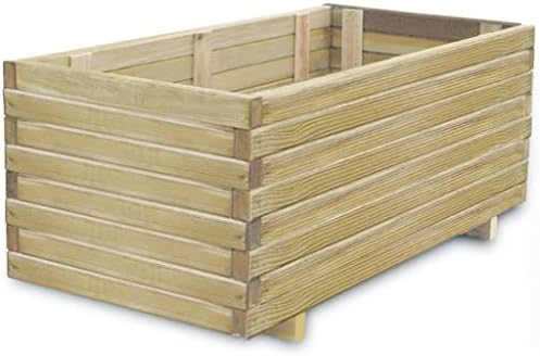 vidaXL Arriate Elevado Rectangular Madera 100x50x40 cm