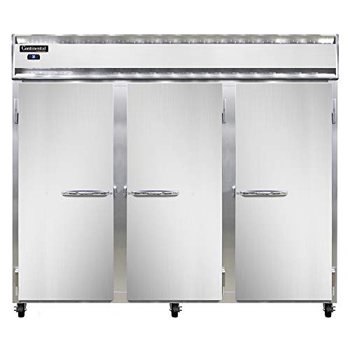 Continental Refrigerator 3RE-SA-PT Extra-Wide Three Section Pass-Thru Refrigerator, 85-1/2