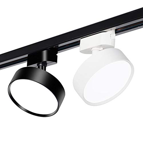 Focos Led Interior Techo,Riel Focos 1 PSC LED COB SIGE LIGHT ALUMINIO 9W 12W 18W Techo Pista De La Iluminación Spot En Proyectores Ferrocarril Reemplace Las Lámparas Halógenas(9W black body,Cold)