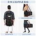 Bosstin Gym Bag for Men & Women, 45L Travel Duffle Sports Duffel Bag Gym Weekender Overnight Backpack with Shoe Compartment (Black)
