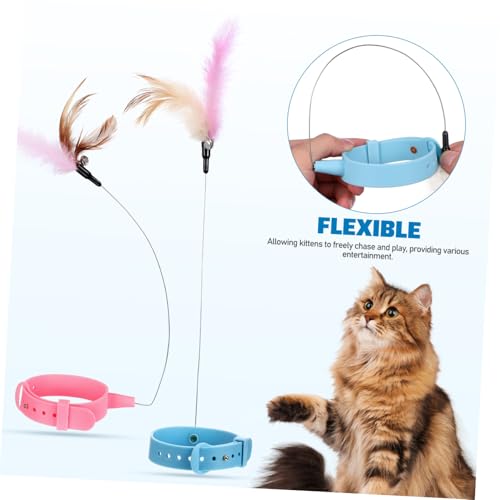 Collares interactivos para gatos TOYANDONA con campana azul y rosa para gatitos pack de 4 8
