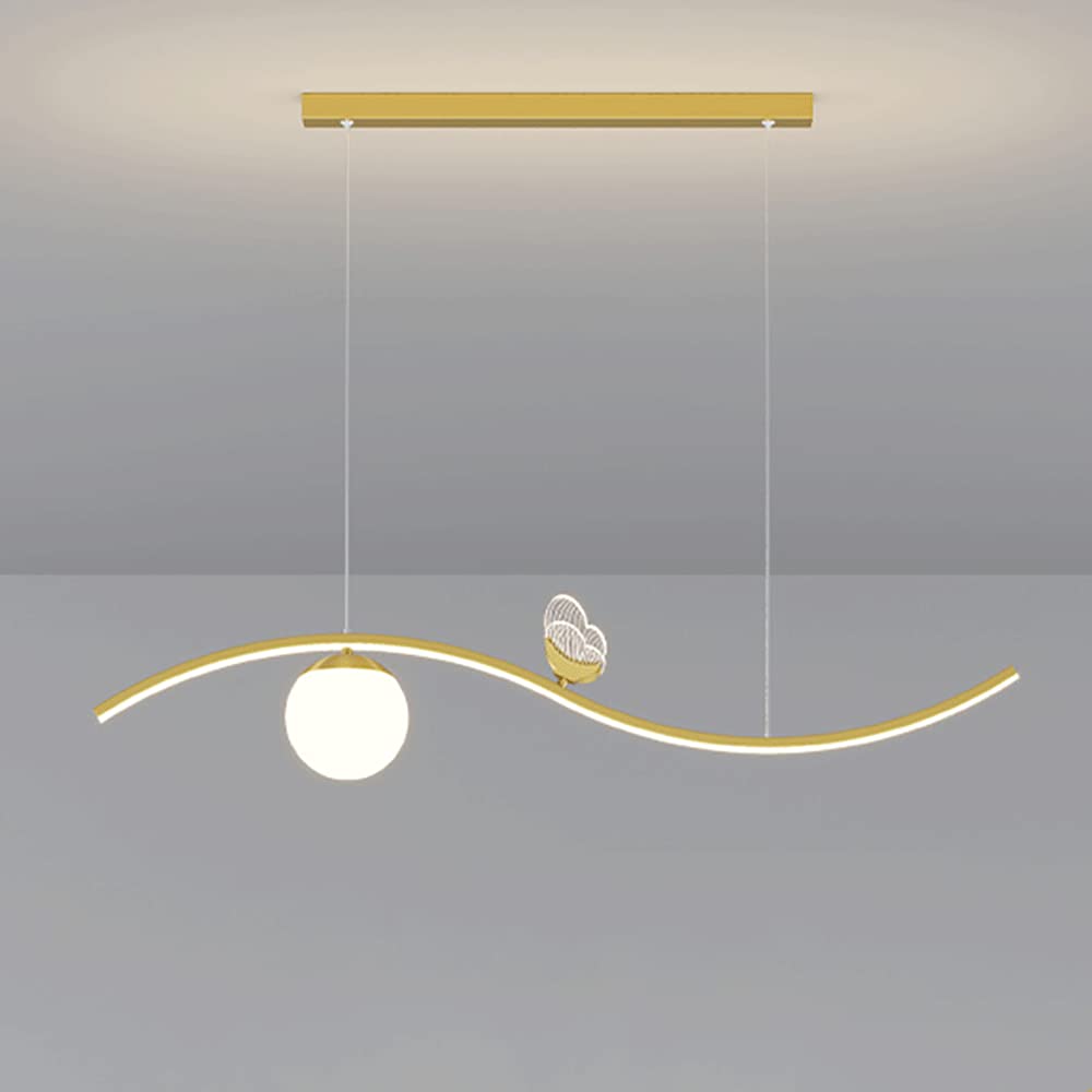 Lampe Suspendue Linéaire Anti-Éblouissement : Lustre LED Moderne 32W avec Silicone Doux