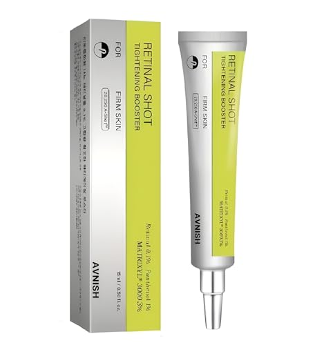 Image of AVNISH Retinal Shot Tightening Booster with 0.1% Retinal, Matrixyl & Niacinamide | Wrinkles & Fine Lines, Pore Minimizer, Firmer Skin, Glow Anti-Aging Night Korean Face Serum Beige Look Younger (15ml)