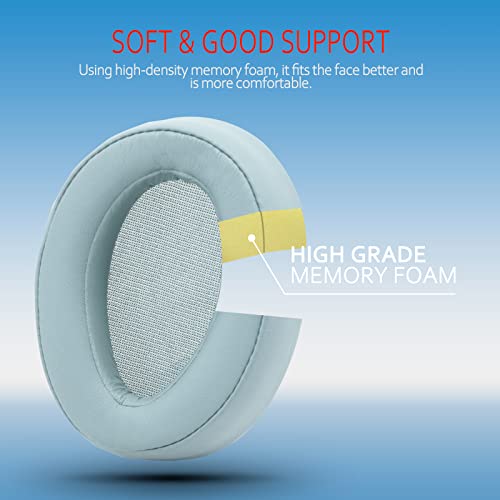 Image of Krone Kalpasmos Ear Pads for Sony WH-H900N, Compatible with Sony MDR-100ABN Headphones Over Ear Cushion, Soft Memory Foam Protein Leather Replacement Earpad Sony Headset Repair Part (Green)
