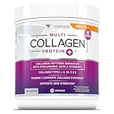 Multi Collagen Peptides Powder for Women - Hydrolyzed Unflavored Collagen Powder for Women with Types I II III V & X Plus Vitamin C & Hyaluronic Acid for Beautiful Hair Skin and Nails - 60 Servings