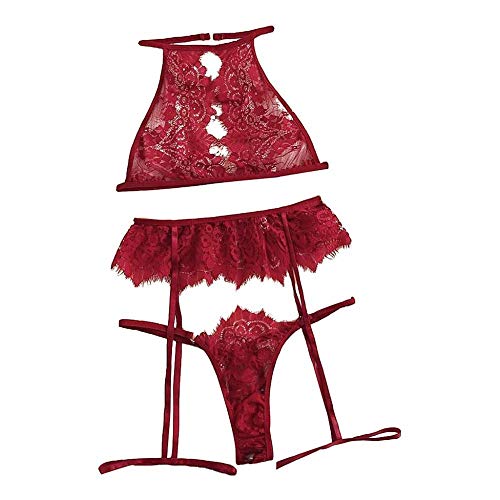 Lingerie sexy set rouge pour une nuit romantique inoubliable