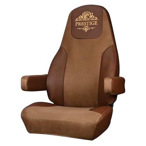 ALFA-WAYS Seat Covers for Trucks fits fits Freightliner Cascadia 125, 116, 126 (2014 - Current) 33" Back - Truck Seat Covers Protection - Trucks Accessories Quilted Eco-Leather