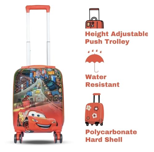 Image of ADSON Abs Kids Trolley 360 Rotating Luggage 360 Degree Wheels Non-Breakable 20 Inch Kids Hardsided Suitcase with 4 Wheels, 360 Degree Wheel Travel Trolley Bag